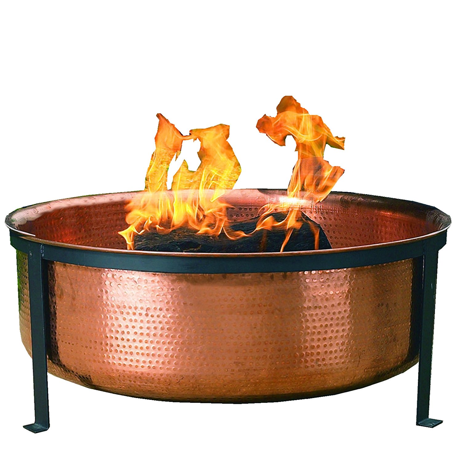 Hammered Copper Fire Pit Table 